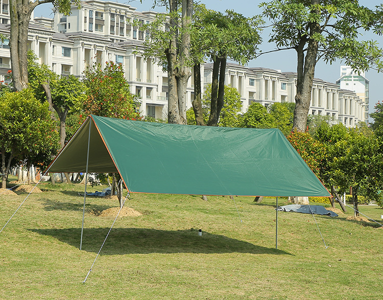 Cheap Goat Tents 4x3m 3x3m Awning Waterproof Tarp Tent Shade Ultralight Garden Canopy Sunshade Outdoor Camping Hammock Tourist Beach Sun Shelter   